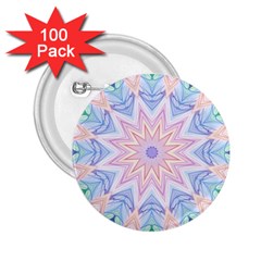 Soft Rainbow Star Mandala 2 25  Button (100 Pack) by Zandiepants
