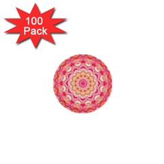 Yellow Pink Romance 1  Mini Button (100 Pack) by Zandiepants