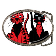 Cool Cats Belt Buckle (oval) by StuffOrSomething