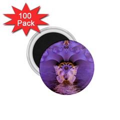 Artsy Purple Awareness Butterfly 1 75  Button Magnet (100 Pack) by FunWithFibro