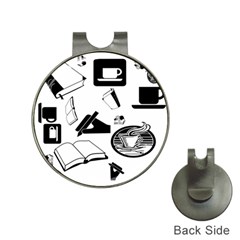 Books And Coffee Hat Clip With Golf Ball Marker by StuffOrSomething