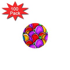 Colored Easter Eggs 1  Mini Button Magnet (100 Pack) by StuffOrSomething