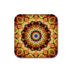 Ochre Burnt Glass Drink Coasters 4 Pack (square) by Zandiepants