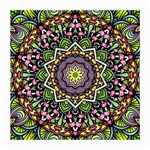 Psychedelic Leaves Mandala Glasses Cloth (Medium) Front