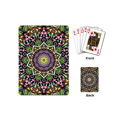 Psychedelic Leaves Mandala Playing Cards (mini) by Zandiepants