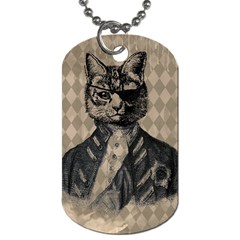 Harlequin Cat Dog Tag (two-sided)  by StuffOrSomething