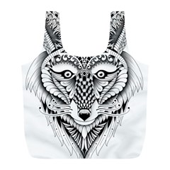 Ornate Foxy Wolf Reusable Bag (l) by Zandiepants