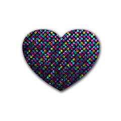 Polka Dot Sparkley Jewels 2 Drink Coasters (heart) by MedusArt