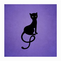 Purple Gracious Evil Black Cat Glasses Cloth (medium, Two Sided) by CreaturesStore