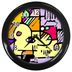 Fighting The Fog Wall Clock (black) by FunWithFibro