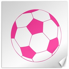 Soccer Ball Pink Canvas 20  X 20  (unframed) by Designsbyalex