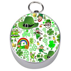 St Patrick s Day Collage Silver Compass by StuffOrSomething