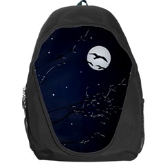 Night Birds And Full Moon Backpack Bag by dflcprints