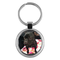 French Bulldog Sitting Key Chain (round) by StuffOrSomething
