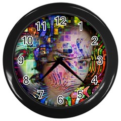 Artistic Confusion Of Brain Fog Wall Clock (black) by FunWithFibro