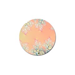 Peach Spring Frost On Flowers Fractal Golf Ball Marker 10 Pack by Artist4God
