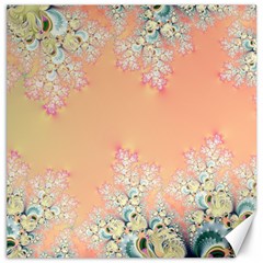 Peach Spring Frost On Flowers Fractal Canvas 20  X 20  (unframed) by Artist4God