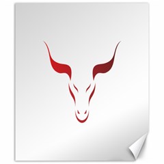 Stylized Symbol Red Bull Icon Design Canvas 20  X 24  (unframed) by rizovdesign
