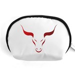 Stylized Symbol Red Bull Icon Design Accessory Pouch (Medium) Front