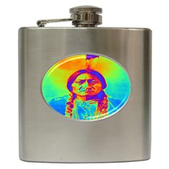 Sitting Bull Hip Flask by icarusismartdesigns