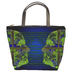 Binary Communication Bucket Handbag by StuffOrSomething