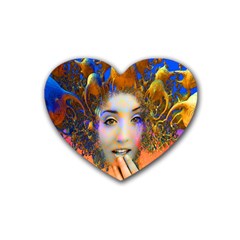 Organic Medusa Drink Coasters 4 Pack (heart)  by icarusismartdesigns