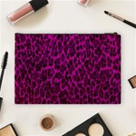 Pink Leopard  Cosmetic Bag (Large) Back