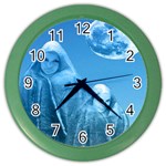 Full Moon Rising Wall Clock (Color) Front