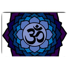 Ohm Lotus 01 Large Door Mat by oddzodd