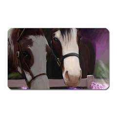 Two Horses Magnet (rectangular) by JulianneOsoske