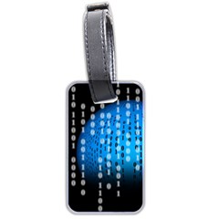 Binary Rain Luggage Tag (two Sides) by StuffOrSomething