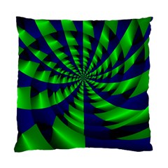 Green Blue Spiral Standard Cushion Case (two Sides) by LalyLauraFLM