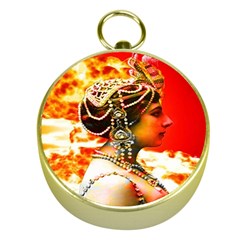 Mata Hari Gold Compass by icarusismartdesigns