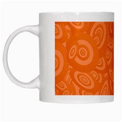 Orange Abstract 45s White Coffee Mug by StuffOrSomething