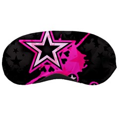 Pink Star Graphic Sleeping Mask by ArtistRoseanneJones