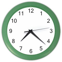 Yellow Blue White Shapes Pattern Color Wall Clock by LalyLauraFLM