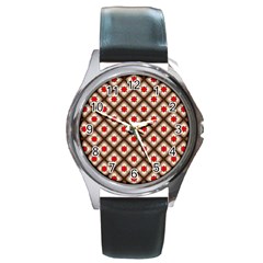 Cute Pretty Elegant Pattern Round Metal Watches by GardenOfOphir