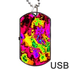 Powerfractal 01 Dog Tag Usb Flash (one Side) by ImpressiveMoments