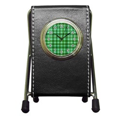 Plaid Forest Pen Holder Desk Clocks by ImpressiveMoments