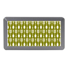 Olive Green Spatula Spoon Pattern Memory Card Reader (mini) by GardenOfOphir