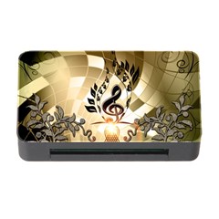 Clef With  And Floral Elements Memory Card Reader With Cf by FantasyWorld7