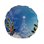 Christmas Tree Standard 15  Premium Round Cushions Back