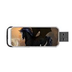 Awesome Dark Unicorn With Clouds Portable USB Flash (One Side) Front