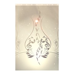 Music, Piano With Clef On Soft Background Shower Curtain 48  X 72  (small)  by FantasyWorld7