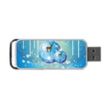 Wonderful Christmas Ball With Reindeer And Snowflakes Portable USB Flash (Two Sides) Back