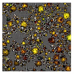 Sci Fi Fantasy Cosmos Yellow Large Satin Scarf (square) by ImpressiveMoments