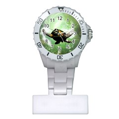 Wonderful Sea Turtle With Bubbles Nurses Watches by FantasyWorld7