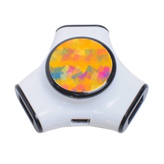 Fading Squares 3-port Usb Hub by LalyLauraFLM