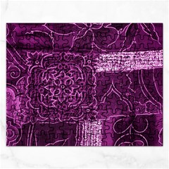 Magenta Patchwork Rectangular Jigsaw Puzzl by trendistuff