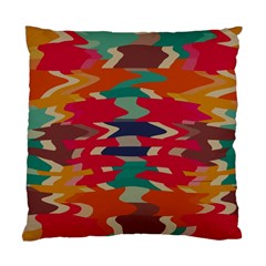 Retro Colors Distorted Shapes 	standard Cushion Case (two Sides) by LalyLauraFLM